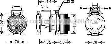 Ava Quality Cooling MSK583 - Компресор, кондиціонер autozip.com.ua