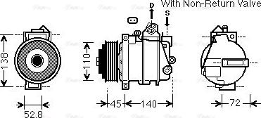 Ava Quality Cooling MSK587 - Компресор, кондиціонер autozip.com.ua