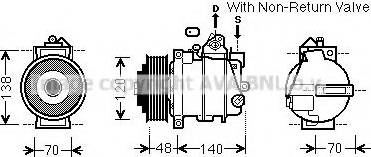 Ava Quality Cooling MS K526 - Компресор, кондиціонер autozip.com.ua