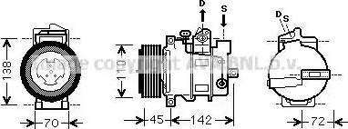 Ava Quality Cooling MSK570 - Компресор, кондиціонер autozip.com.ua