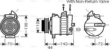 Ava Quality Cooling MSK573 - Компресор, кондиціонер autozip.com.ua