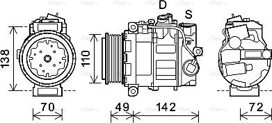 Ava Quality Cooling MSK644 - Компресор, кондиціонер autozip.com.ua