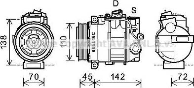 Ava Quality Cooling MSK614 - Компресор, кондиціонер autozip.com.ua