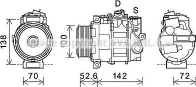 Ava Quality Cooling MSK639 - Компресор, кондиціонер autozip.com.ua