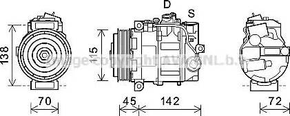 Ava Quality Cooling MSK635 - Компресор, кондиціонер autozip.com.ua