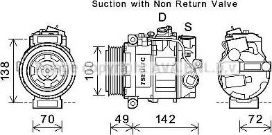 Ava Quality Cooling MSK638 - Компресор, кондиціонер autozip.com.ua