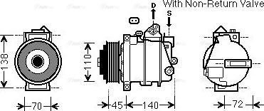 Ava Quality Cooling MSK672 - Компресор, кондиціонер autozip.com.ua