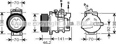 Ava Quality Cooling MSK091 - Компресор, кондиціонер autozip.com.ua