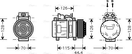 Ava Quality Cooling MS K116 - Компресор, кондиціонер autozip.com.ua