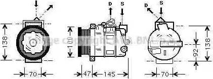 Ava Quality Cooling MS K390 - Компресор, кондиціонер autozip.com.ua