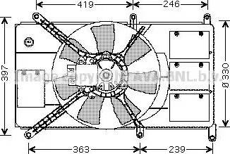 Ava Quality Cooling MT 7522 - Вентилятор, охолодження двигуна autozip.com.ua