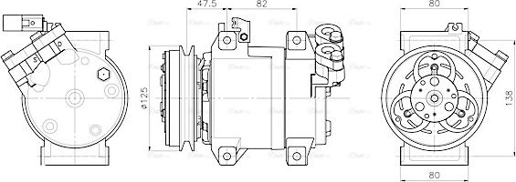 Ava Quality Cooling MTAK295 - Компресор, кондиціонер autozip.com.ua