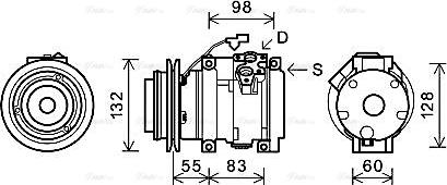 Ava Quality Cooling MTAK219 - Компресор, кондиціонер autozip.com.ua