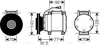 Ava Quality Cooling MTAK216 - Компресор, кондиціонер autozip.com.ua