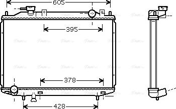 AVA MZ2171 - Радіатор, охолодження двигуна autozip.com.ua