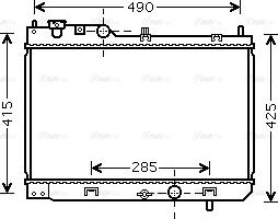 AVA MZ 2214 - Радіатор, охолодження двигуна autozip.com.ua