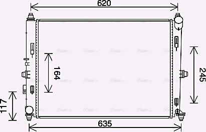 AVA MZ2288 - Радіатор, охолодження двигуна autozip.com.ua