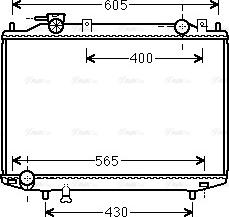 AVA MZ 2235 - Радіатор, охолодження двигуна autozip.com.ua