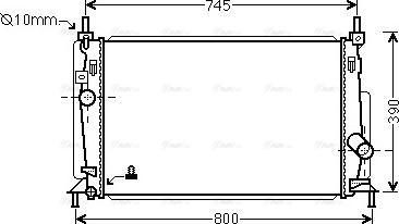AVA MZ 2237 - Радіатор, охолодження двигуна autozip.com.ua