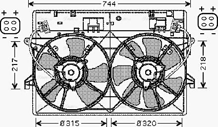 Ava Quality Cooling MZ 7524 - Вентилятор, охолодження двигуна autozip.com.ua
