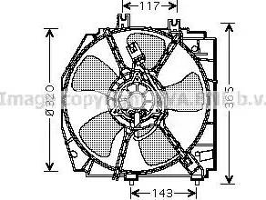 Ava Quality Cooling MZ 7522 - Вентилятор, охолодження двигуна autozip.com.ua