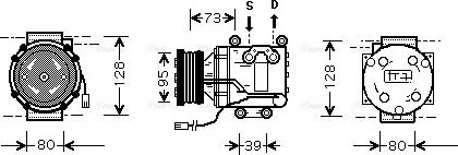 Ava Quality Cooling MZAK170 - Компресор, кондиціонер autozip.com.ua