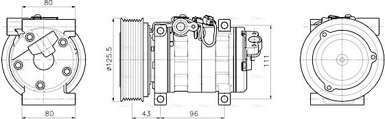 Ava Quality Cooling MZAK302 - Компресор, кондиціонер autozip.com.ua