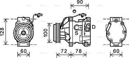 AVA MZK253 - Компресор, кондиціонер autozip.com.ua