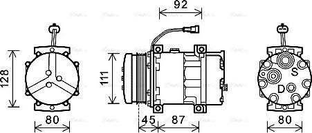 Ava Quality Cooling NHAK008 - Компресор, кондиціонер autozip.com.ua