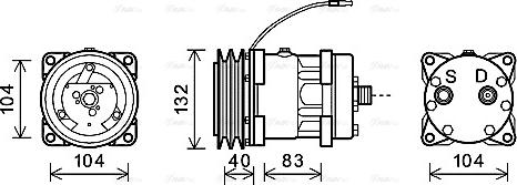 Ava Quality Cooling NHAK013 - Компресор, кондиціонер autozip.com.ua