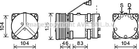 Ava Quality Cooling NHK011 - Компресор, кондиціонер autozip.com.ua