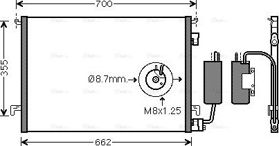 Ava Quality Cooling OL5457D - Конденсатор, кондиціонер autozip.com.ua