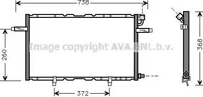 AVA OL 5297 - Конденсатор, кондиціонер autozip.com.ua