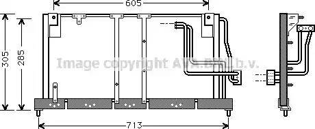 Ava Quality Cooling OL 5225 - Конденсатор, кондиціонер autozip.com.ua