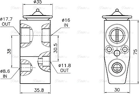 Ava Quality Cooling OL1746 - Розширювальний клапан, кондиціонер autozip.com.ua