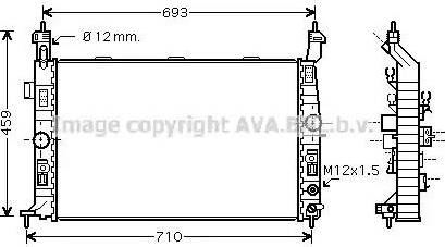 Ava Quality Cooling OL 2431 - Радіатор, охолодження двигуна autozip.com.ua