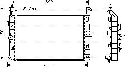 Ava Quality Cooling OL2583 - Радіатор, охолодження двигуна autozip.com.ua