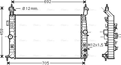 Ava Quality Cooling OLA2582 - Радіатор, охолодження двигуна autozip.com.ua