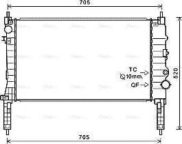 Ava Quality Cooling OL2654 - Радіатор, охолодження двигуна autozip.com.ua