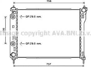 Ava Quality Cooling OL2626 - Радіатор, охолодження двигуна autozip.com.ua