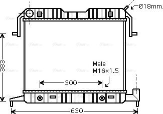 Ava Quality Cooling OL 2086 - Радіатор, охолодження двигуна autozip.com.ua