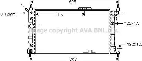 Ava Quality Cooling OL 2169 - Радіатор, охолодження двигуна autozip.com.ua