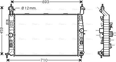 Ava Quality Cooling OL 2345 - Радіатор, охолодження двигуна autozip.com.ua