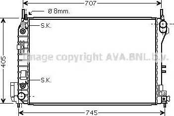 Ava Quality Cooling OL 2341 - Радіатор, охолодження двигуна autozip.com.ua