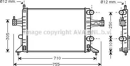 Ava Quality Cooling OL 2303 - Радіатор, охолодження двигуна autozip.com.ua