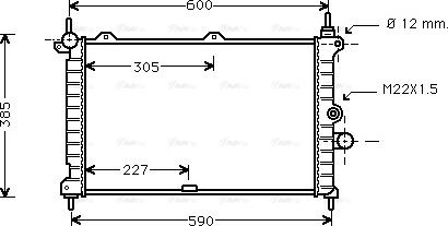 Ava Quality Cooling OL 2266 - Радіатор, охолодження двигуна autozip.com.ua