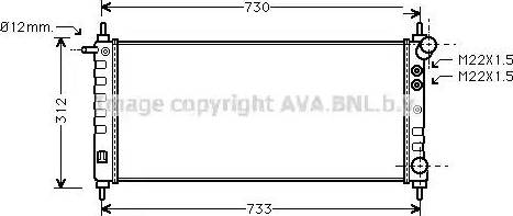 Ava Quality Cooling OL 2263 - Радіатор, охолодження двигуна autozip.com.ua