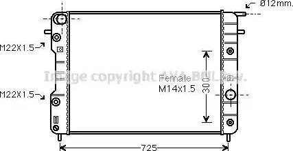 Ava Quality Cooling OL 2202 - Радіатор, охолодження двигуна autozip.com.ua