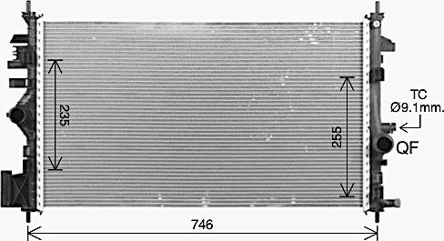 Ava Quality Cooling OL2731 - Радіатор, охолодження двигуна autozip.com.ua