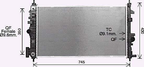 Ava Quality Cooling OL2726 - Радіатор, охолодження двигуна autozip.com.ua